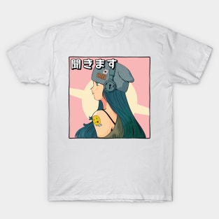 Anime Girl listening music T-Shirt